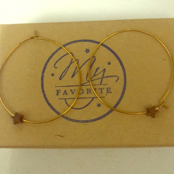 Star hoop earrings - Picture 1 of 1